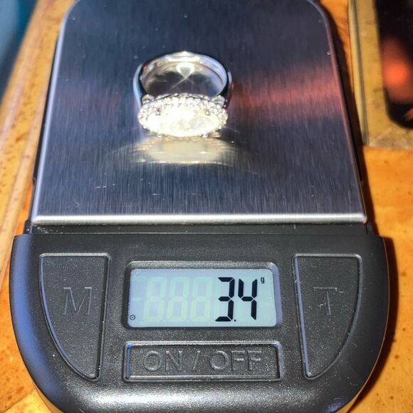 Natural Rainbow Moonstone Sterling Silver Ring Size 5.75 - Picture 9 of 9